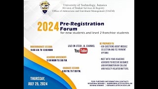 Pre  Registration Forum Undergraduate Session 2024 [upl. by Beach]