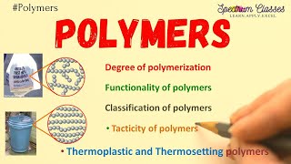 Polymer Unit V  Classification of polymers Thermosetting and thermoplastic Tacticity of polymers [upl. by Idden]