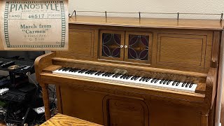 Player Piano Plays March From “Carmen” Toreador MarchSong Pianostyle 46517 [upl. by Aspa]