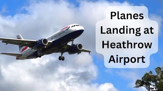 Multiple airplanes are landing at Heathrow Airport [upl. by Llertak328]