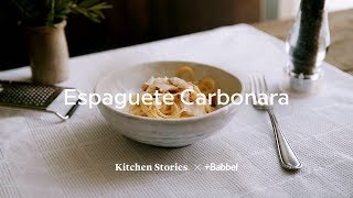 Aprenda italiano cozinhando um espaguete carbonara  Babbel  Kitchen Stories [upl. by Davena116]