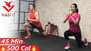 45 Minute Total Body Strength Workout without Equipment  Full Body Workout Routine for Women amp Men [upl. by Icnan]