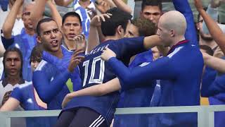 JAPAN vs QATAR  Final AFC Asian Cup 2019  Epic Match amp Epic Final  Gameplay PES 2019 [upl. by Ahsratan]