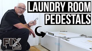 How to Install a Laundry Room Pedestal  FIXcom [upl. by Nylcaj508]