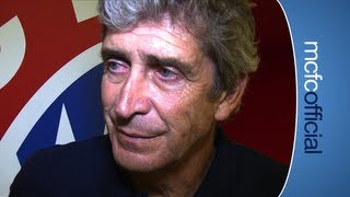 PELLEGRINI REACTION Audi Cup Final  Bayern Munich v City  Alvaro Negredo post match interview [upl. by Marijn589]