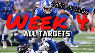 Sam Laporta Week 4 All Targets [upl. by Devondra354]