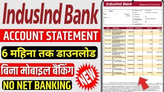 indusind bank account statement download  indusind bank statement kaise nikale  without mobile app [upl. by Munsey]