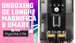 DeLonghi Magnifica S Smart UnboxingHow to use it for the first time [upl. by Oca]