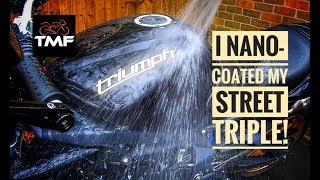 I nano coated my Street Triple  Hydrosilex Review [upl. by Yerffoej]