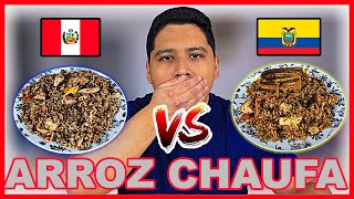 ARROZ CHAUFA con pollo PERUANO 🇵🇪vs CHAULAFAN de camaron ECUADOR 🇪🇨¿CUAL ES MEJOR [upl. by Coffeng]