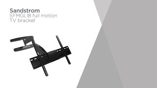 Sandstrom SFMGL18 Full Motion 4970quot TV Bracket  Product Overview  Currys PC World [upl. by Eramal]