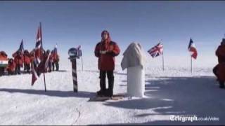 Norwegian prime minister marks South Pole centenary [upl. by Stedt]