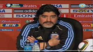 Maradona denies he is gay at FIFA World Cup 2010 press conference [upl. by Hctud902]