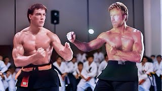 Jean Claude Van Damme vs Chuck Norris  Karate vs Chun Kuk Do [upl. by Armelda]