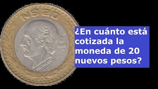 ¿En cuánto está cotizada la moneda de 20 nuevos pesos de Miguel Hidalgo [upl. by Ennaharas]