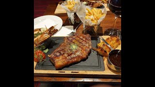 Eating 18oz New York strip steak luxury meal at Miller amp carters [upl. by Catt949]