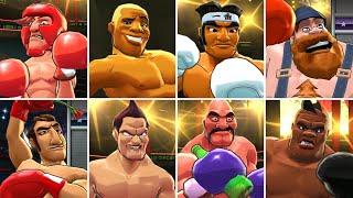 PunchOut Wii HD  All Opponent Select Animations amp Quotes [upl. by Ainedrag]