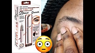 Finishing Touch Flawless Brows review shaping tutorial on fully grown eyebrows This really works [upl. by Dleifrag]