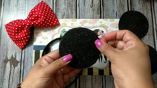 DIY DIADEMA DE MINNIE MOUSE MUY FACIL DE HACER  MINNIE HEADBAND [upl. by Javler180]