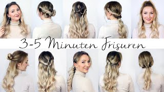 3 MINUTEN FRISUREN  unkompliziert und schnell 10 Frisuren für den Alltag  TheBeauty2go [upl. by Arednaxela]