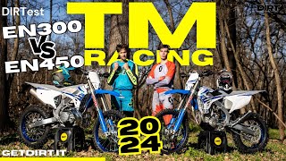 Prova TM Enduro 2024 Sfida in sella alle TM più potenti  EN 300 ES Fi 2T contro EN 450 ES Fi 4T [upl. by Dreeda242]