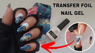 How to Use Born Pretty Transfer Foil Nail Gel  DIY Nail Art Using Nail Foil  BEST Nail Foil Gel [upl. by Akinwahs42]