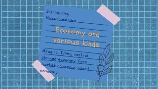 Economy and its various kindsclass11chapter 2 part 2 [upl. by Sirrah]