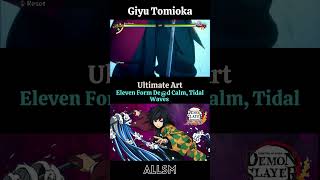 Giyu Tomioka Eleven Form Ded Calm Tidal Waves Kimetsu no Yaiba The Hinokami Chronicles [upl. by Cynthy]