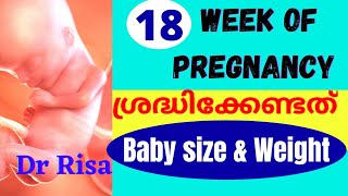 pregnancy Week By Week Malayalam  18 Week Pregnancy [upl. by Byran]