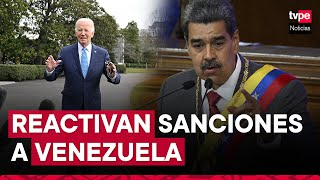 Estados Unidos reactiva sanciones a Venezuela tras inhabilitación de Machado [upl. by Iaria]