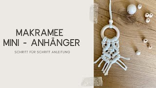 Makramee Mini Anhänger⎪Makramee Gastgeschenk⎪Makramee Anhänger⎪Boho Makramee Anleitung [upl. by Iaj]