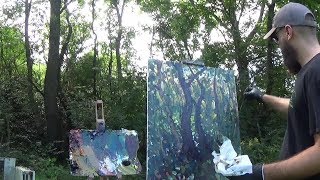 Kyle Buckland Plein Air Landscape Painting Demo Intermediate 1 Art Demonstration [upl. by Oralia]