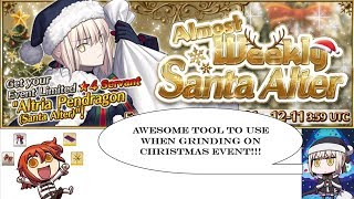 Fate Grand Order  AWESOME TOOL TO USE WHEN GRINDING ON CHRISTMAS EVENT [upl. by Wehttan704]