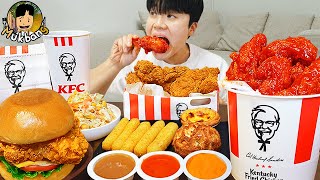 ASMR MUKBANG KFC 양념 치킨먹방 치즈 햄버거 치즈스틱 후라이드치킨 amp 레시피 CRISPY FRIED CHICKEN CHEESE BURGER EATING SOUND [upl. by Refennej]