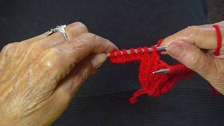 How To Add Knit Stitches At The End Of Row 2 methods  one for each end [upl. by Ameg511]