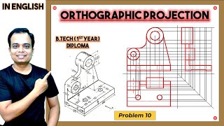 Orthographic ProjectionProblem 10 [upl. by Atiekram]