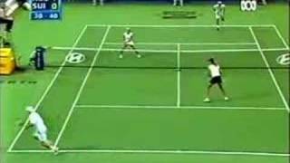 Federer amp Mirka vs Hewitt amp Molik  part 2 [upl. by Elsey]