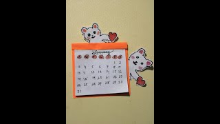 How to make a cute desk calendar  diy calendar  paper Mini calendar  paper crafts  shorts [upl. by Yoshio]