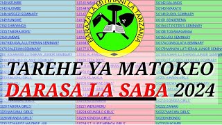 MATOKEO YA DARASA LA SABA 2024 YANATOKA LINI TAREHE YA MATOKEO YA PSLE 20242025 [upl. by Enirahtac241]