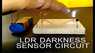 How to make LDR Darkness Sensor Circuit Simple DIY [upl. by Fulbright]