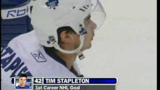 Tim Stapleton First NHL Goal [upl. by Jemmie343]