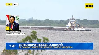 Conflicto por peaje en la hidrovía esperan prórroga de Argentina para interdicciones [upl. by Nashom655]