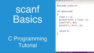 scanf Basics  C Programming Tutorial [upl. by Wawro974]