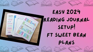 Easy 2024 Reading Journal Setup using Sweet Bean Plans stickers [upl. by Anahahs299]