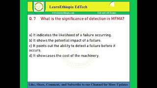 Maintenance Engineering amp Management  Model Exit Exam Question for Industrial Engineering Exit Exam [upl. by Neltiak]