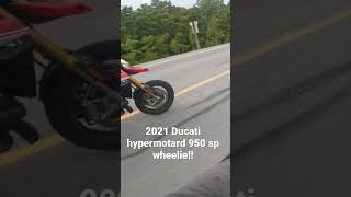 2021 Ducati hypermotard 950 sp power wheelie [upl. by Bakemeier]