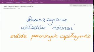 Układy równań  metoda przeciwnych współczynników [upl. by Eugenio542]