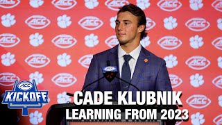 Clemsons Cade Klubnik Learning From Year 1 As A Full Time Starter [upl. by Owens]