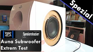 AUNA Subwoofer Test  Review  Soundcheck Was kann der billige Auna Subwoofer aus einem Soundsystem [upl. by Akkinahs668]