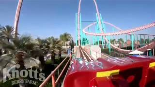 Xcelerator Launch Roller Coaster POV Knotts Berry Farm [upl. by Teragramyram463]